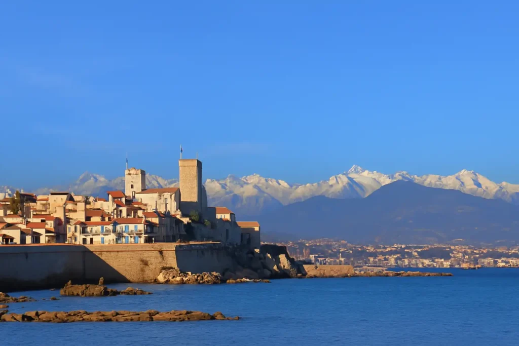 Historic village of Antibes overlooking the Mediterranean Sea