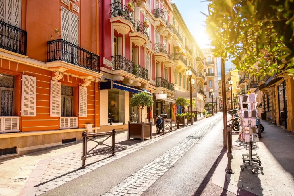 Colorful architecture in Monaco, part of luxury travel experiences in Monaco