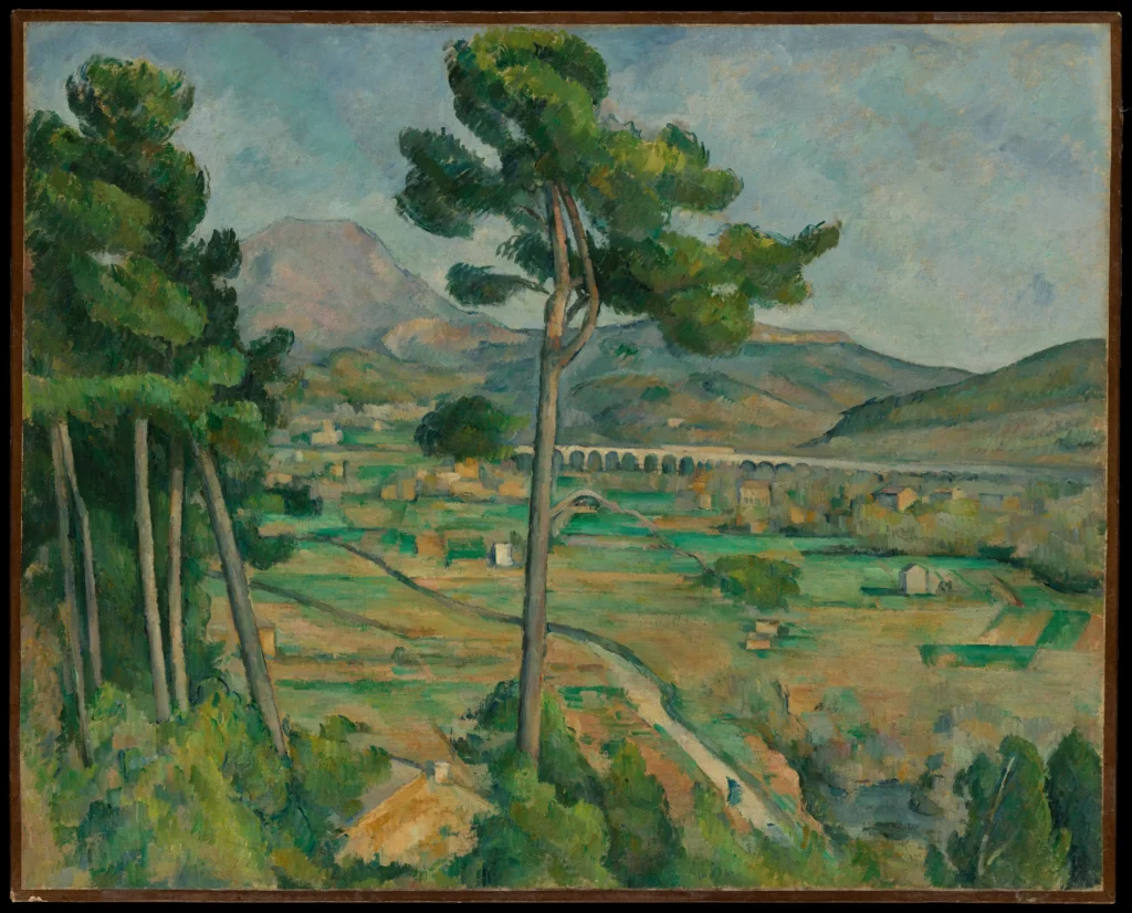 Paul Cézanne landscape painting of Montagne Sainte-Victoire