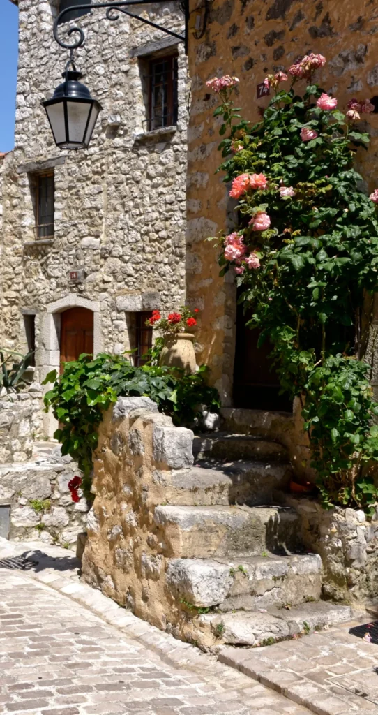 Charming stone street in the medieval village of Èze, French Riviera during a tailor-made road trips in France