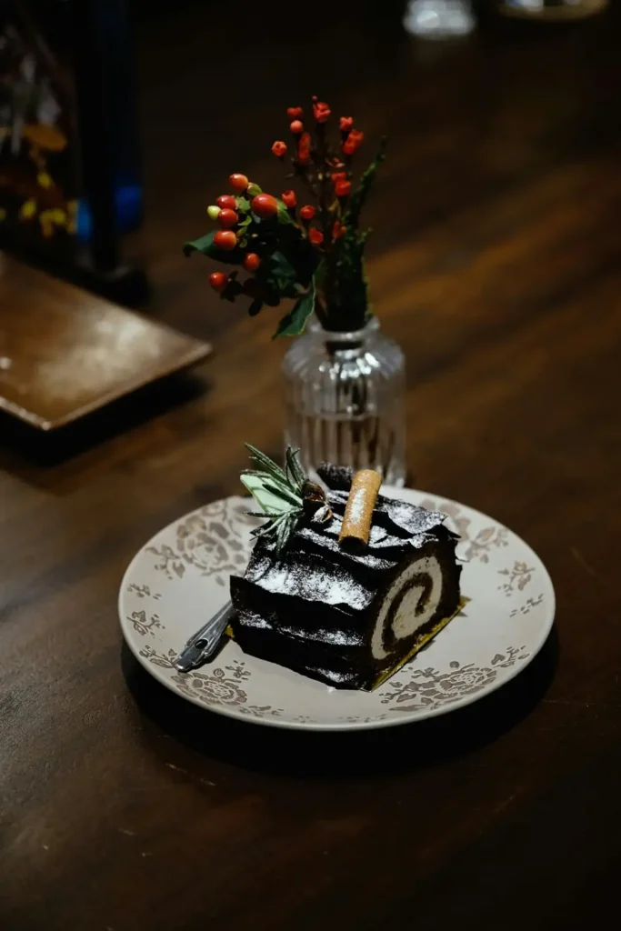 Exquisite fine dining dessert with artistic plating at luxury Provence restaurant