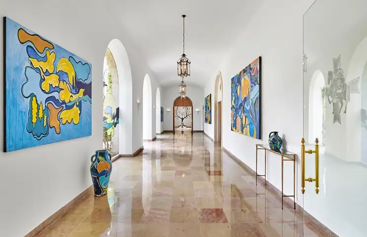 Majestic Provençal estate with formal gardens and rolling vineyard landscape views