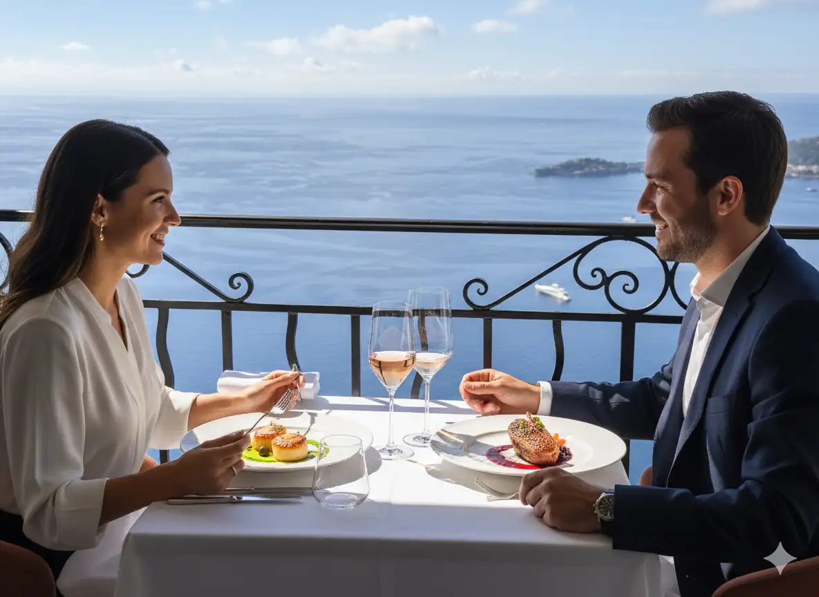 Exclusive poolside dining experience at French Riviera luxury hotel