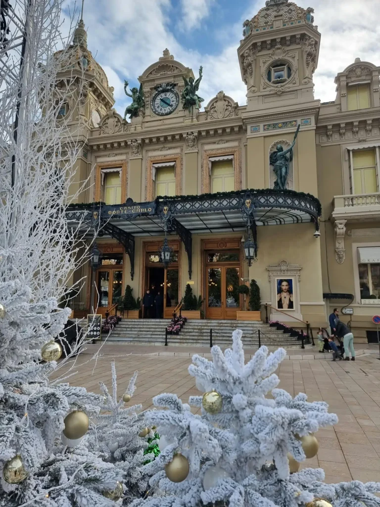 Elegant Monte Carlo Casino square with ornate architecture and fountain in Monaco