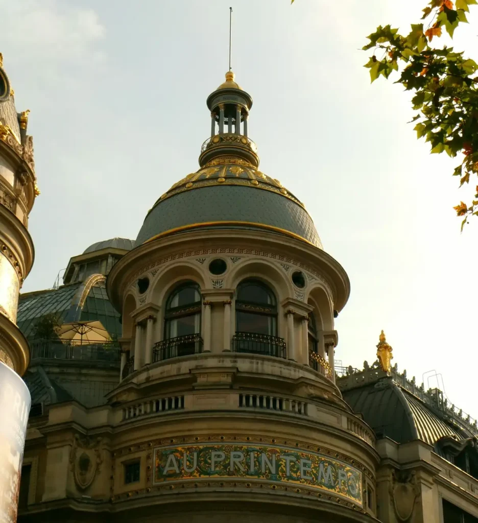 Neoclassical dome of the Panthéon in Paris with ornate details and columned structure