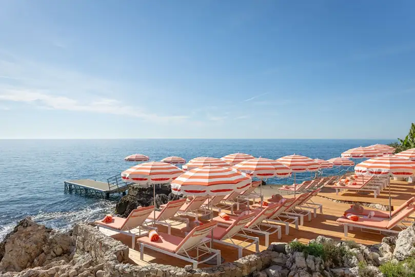 Private luxury boat on the French Riviera at golden hour