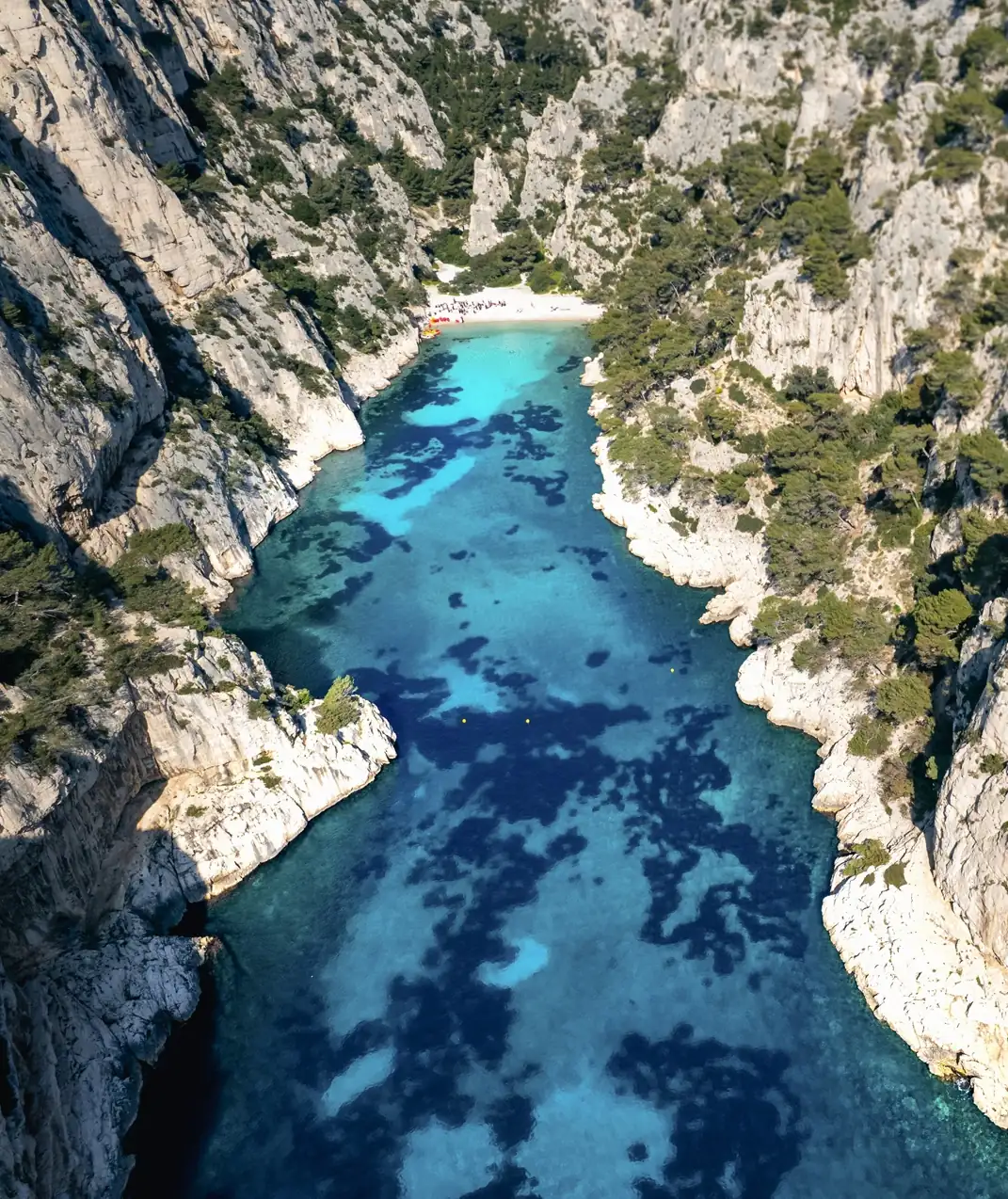 Provence Itinerary, Traditional Provençal village fountain with blue wooden shutters and stone architecture