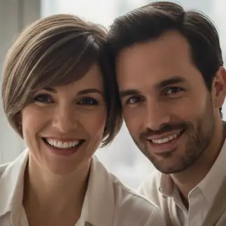 Happy couple smiling during personalized travel planning consultation